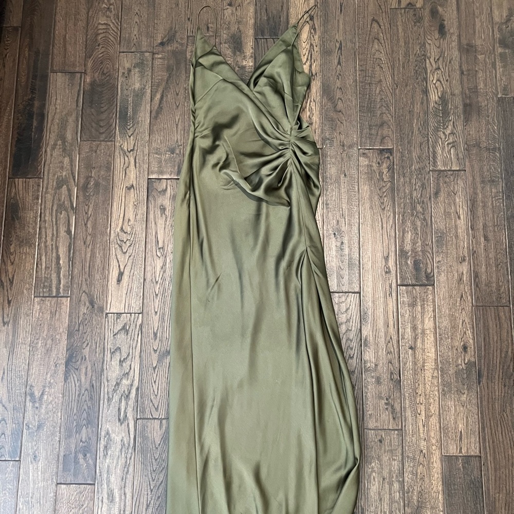 ASOS Edition satin cami maxi dress with drape detail